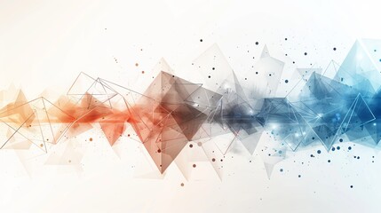 Abstract Geometric Shapes In Blue And Orange