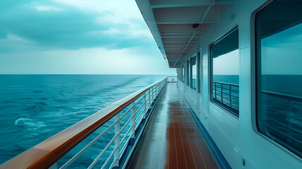 Fototapeta premium cruise ship copy area