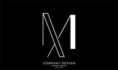 MX, XM, M, X Abstract Letters Logo Monogram Design Font Icon Vector Initials