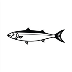 sardine silhouette  line art