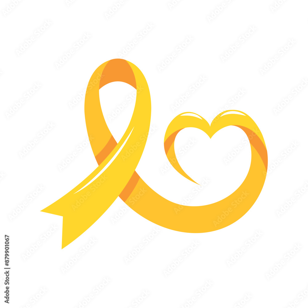 Poster yellow ribbon of sarcoma cancer