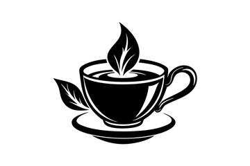  Tea cup Logo silhouette vector art illustration 