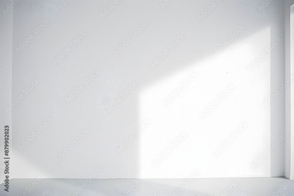 Poster abstract empty white and gray gradient soft light background of studio room for art work design.