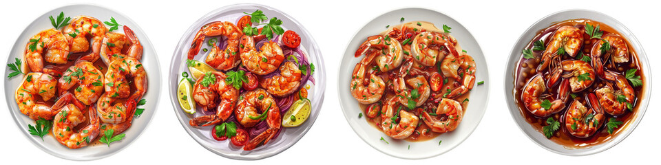 Camarones a la Diabla or Deviled Shrimp clipart collection, symbol, logos, icons isolated on transparent background