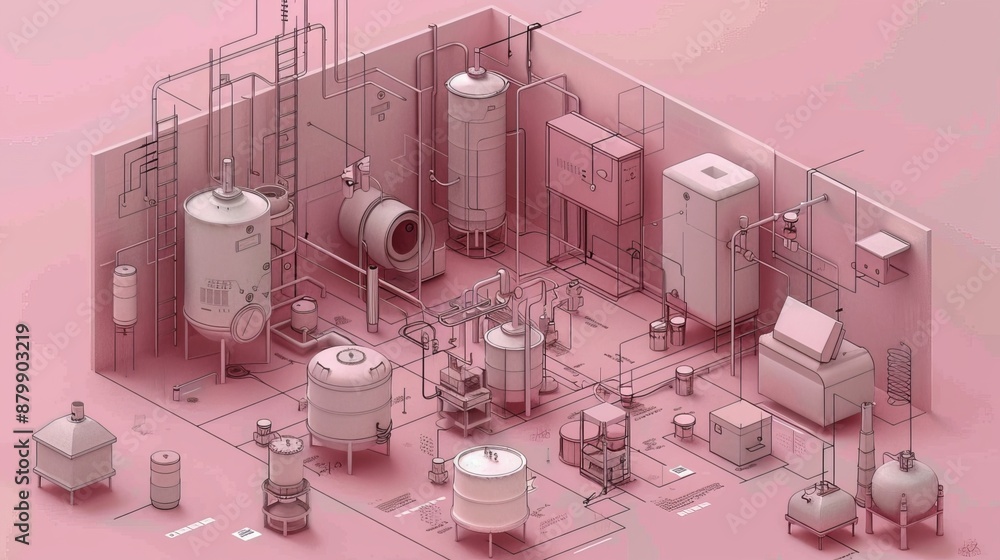 Poster data is visualized in a simple, digital blueprint. it explains the idea of big data, its storage and