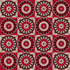 Pattern with crochet granny square wallpaper handmade decorative art design print 