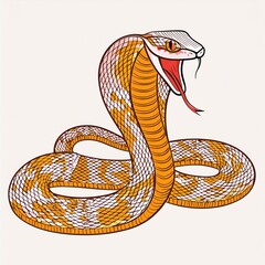 Fototapeta premium illustration of a snake