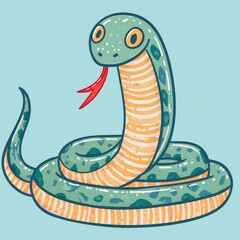 Fototapeta premium illustration of a snake