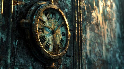 high-resolution, ultra-realistic, 4K, cinematic image of a wall watch