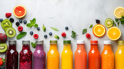 juices or smoothies made with fresh fruit and veggies
