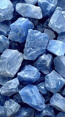 Natural blue quartz minerals semi-precious gemstones