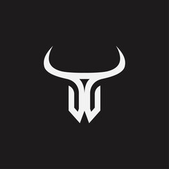 Bull warrior logo design. Modern bull knight helmet icon.