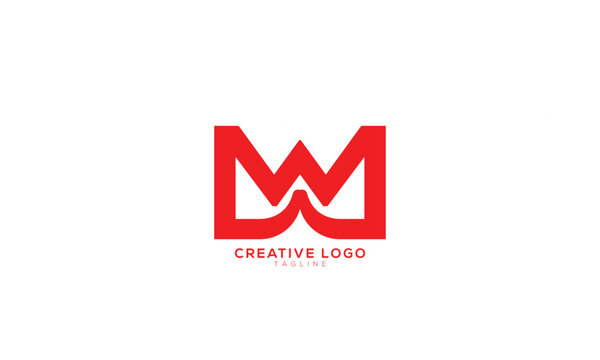 WLJ LWJ Abstract initial monogram letter alphabet logo design