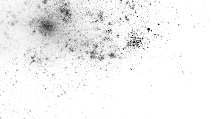 Powder splattered against a transparent background