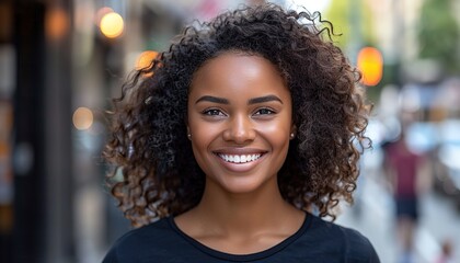 woman smiling