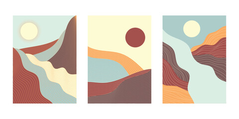 abstract posters set