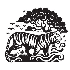 Tiger Silhouette Vector