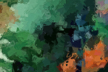 Naklejka premium Oil painting and various flowers, birds, landscapes, chrysanthemums, beautiful wedding illustrations