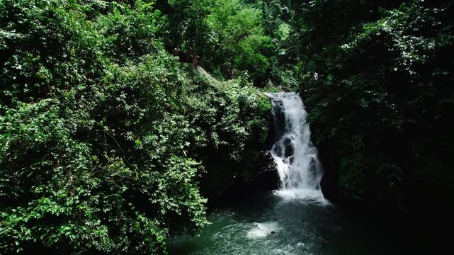 Aerial video of Sekumpul Falls 