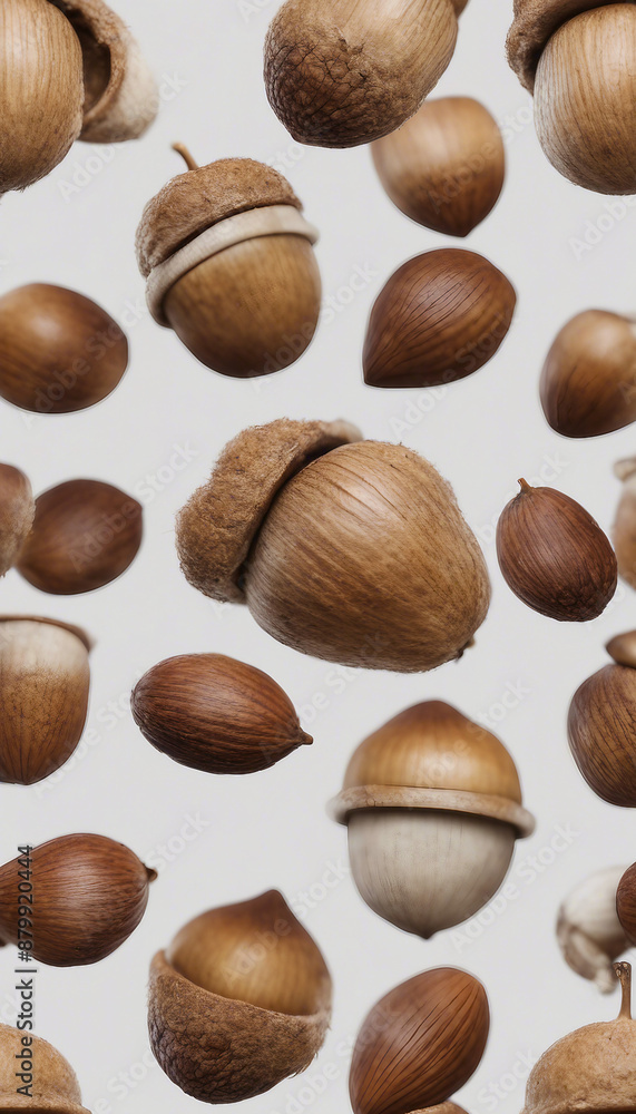 Poster acorn isolated on transparent background