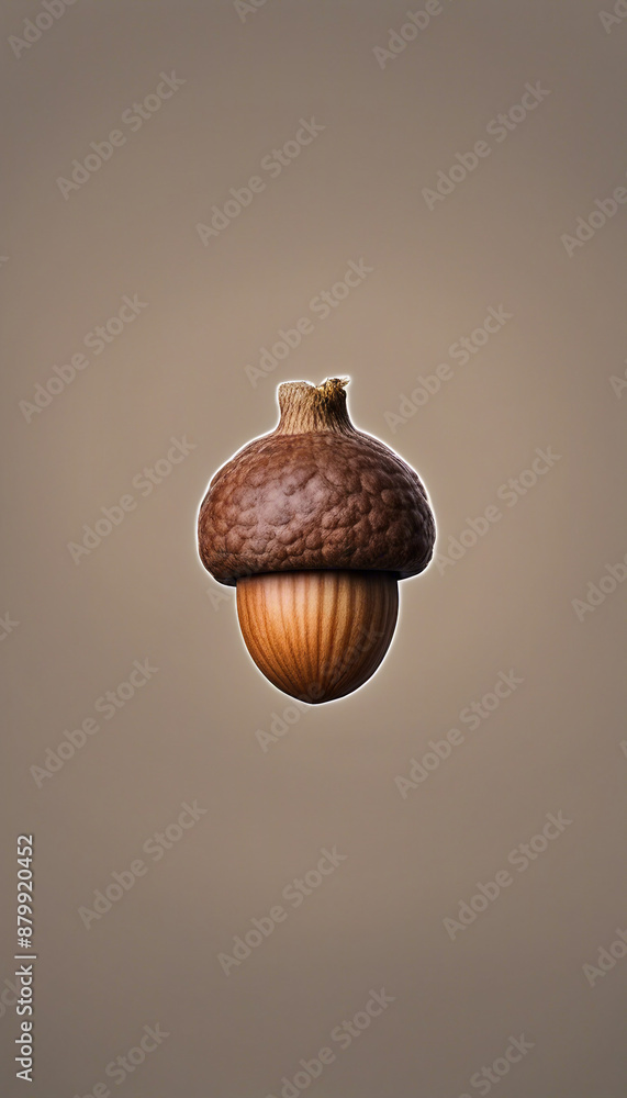 Poster acorn isolated on transparent background
