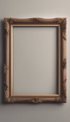 Fototapeta premium Wood frame or photo frame isolated on the transparent background
