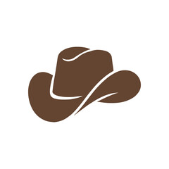 Cowboy hat western vector icon. Sheriff cowboy cartoon icon illustration logo.