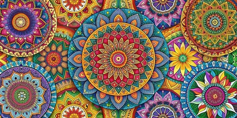 Colorful mandala patterns