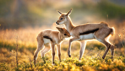 Obraz premium 정글의 가젤 사슴 고라니