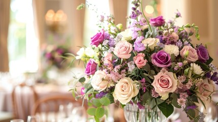 Indoor floral bouquet decor
