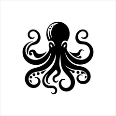 Octopus silhouette design vector eps