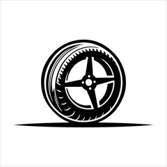 Tyre vector silhouette illustration eps