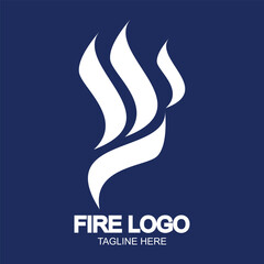Naklejka premium Fire logo design simple concept Premium Vector