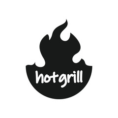 Fire logo design simple concept Premium Vector