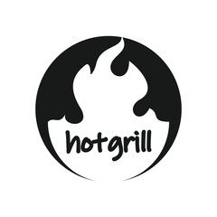 Fire logo design simple concept Premium Vector