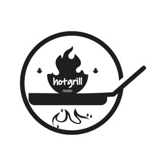Fire logo design simple concept Premium Vector