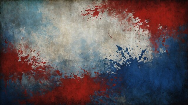 American flag colors red white and blue rustic vintage rough grunge Americana colored paint background