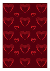 Postcard. Love letter. Postcard St. Valentine's Day. Valentina. Pattern. Illustration