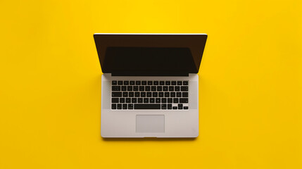 Vibrant computer icon on a yellow background symbolizing optimism and creativity in technology. Perfect for tech-related marketing and content creation.