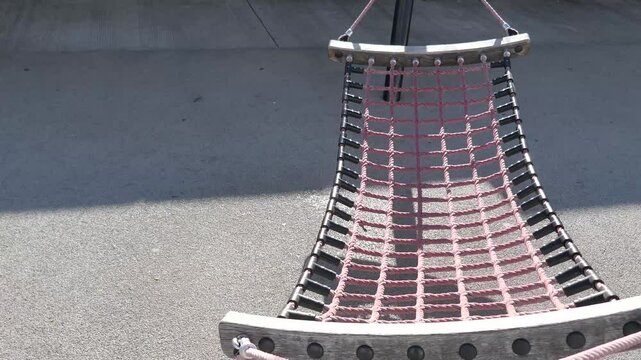 Empty hammock swinging side to side