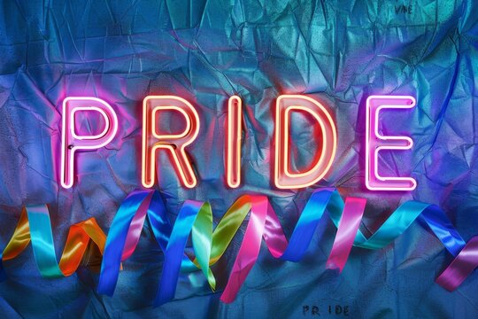Close-up of LGBTQIA themed accessories on a white background. Beautiful simple AI generated image in 4K, unique.