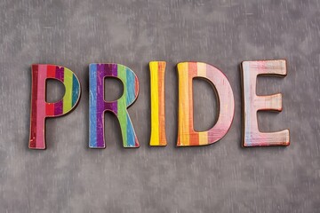 Fototapeta premium Close-up of LGBTQIA themed accessories on a white background. Beautiful simple AI generated image in 4K, unique.