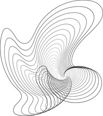 vector sketch of spiral of geometry