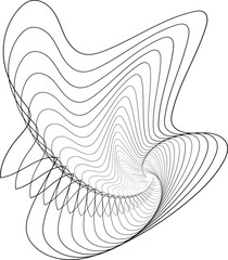 vector sketch of spiral of geometry