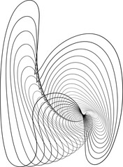 vector sketch of spiral of geometry