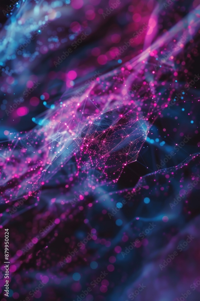 Poster a close-up shot of a vibrant purple and blue background, ideal for use in designs and compositions w