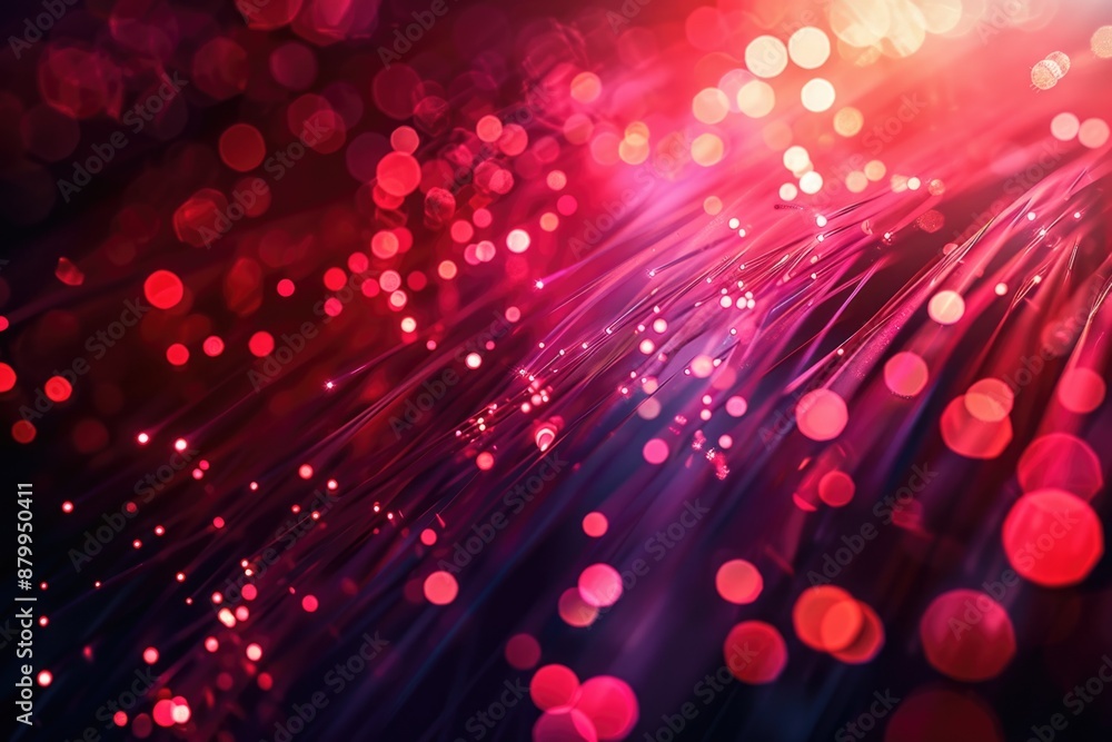 Poster a cluster of lights with varied colors and shapes, ideal for representing technology, innovation or 