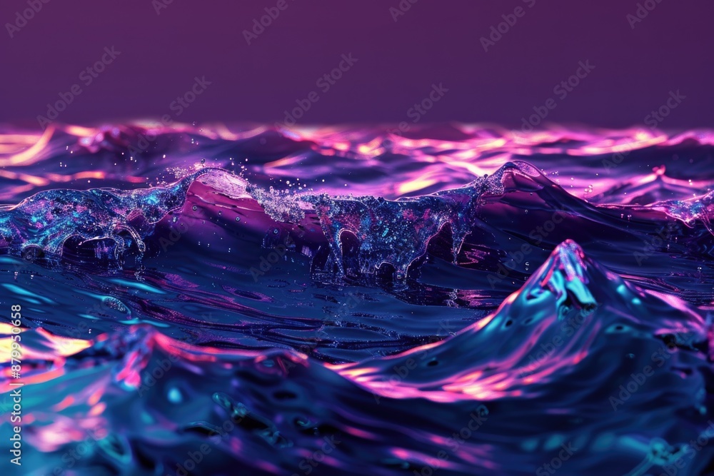Aufkleber A close-up view of a wave in the body of water, suitable for use as a background or texture