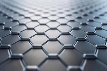 Naklejka premium hexagonal metal pattern with a reflective futuristic surface