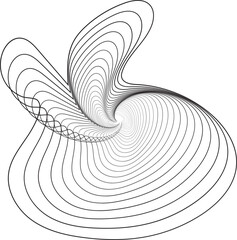 futuristic waves spiral of spiral